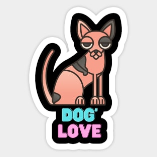 Love dogs Sticker